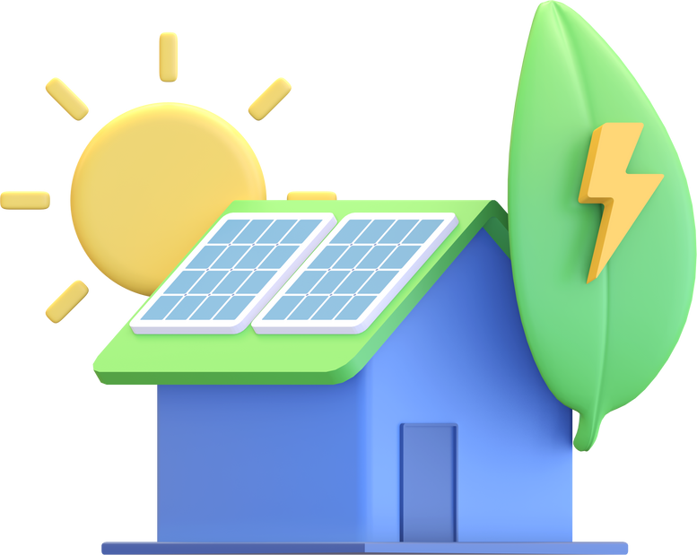 solar panel house icon illustration